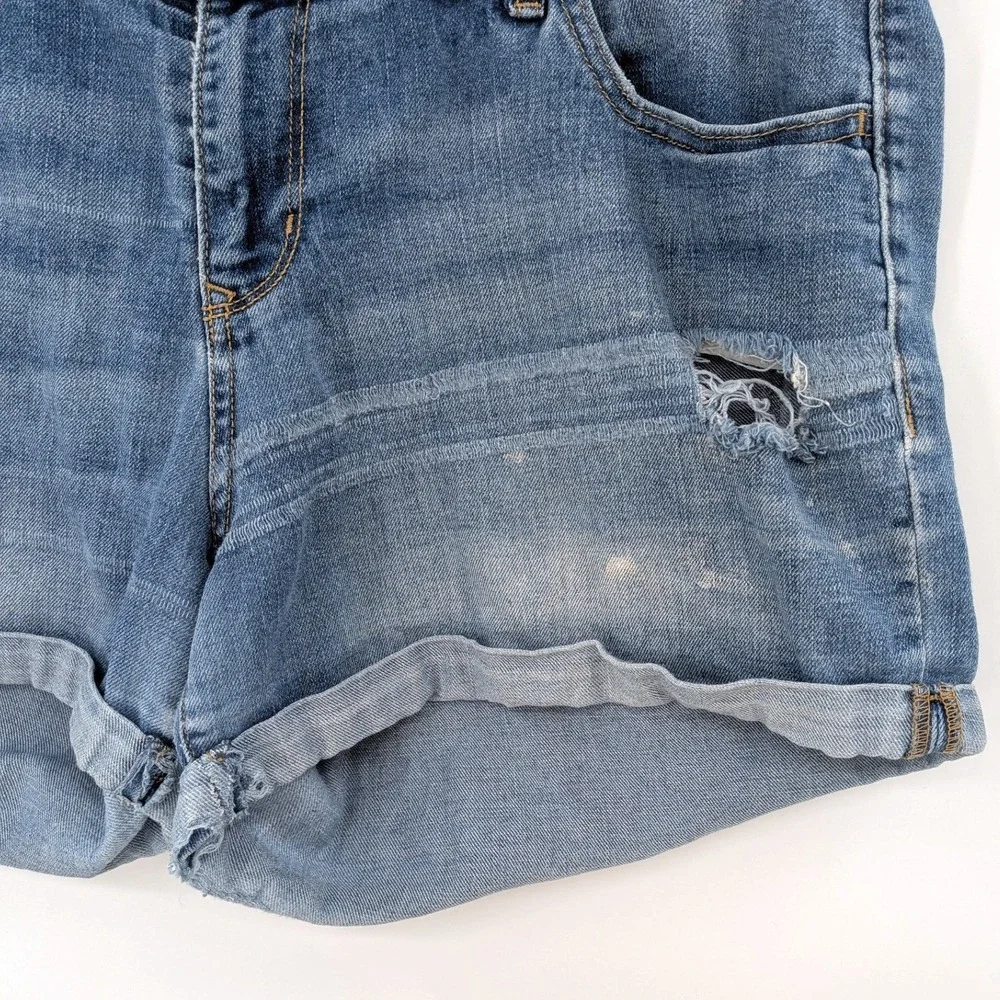 Distressed Denim Cutoff‎ Shorts Boyfriend Fit Old Navy 14 Regular